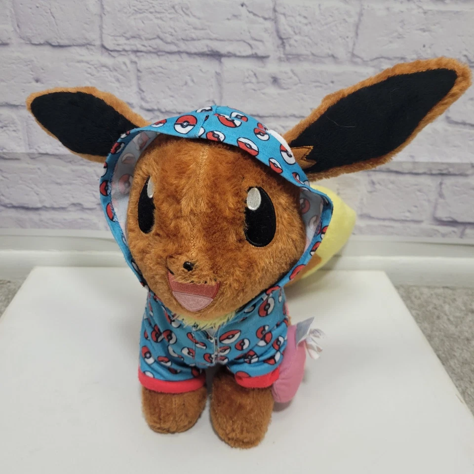Плюшевая мягкая игрушка Build a Bear Pokemon Eevee with Sleeper and Pecha Berry 16 дюймов - Изображение 2 из 4