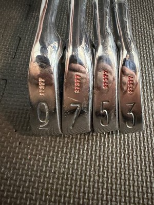 Vintage Wilson Walker Cup 3, 5, 7, 9 Iron Stiff Flex Shaft right hand Light Blue