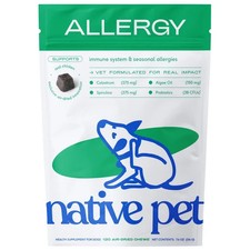Native Pet Dog Allergy Chews - Natural Skin Allergy Relief - 120 Chews