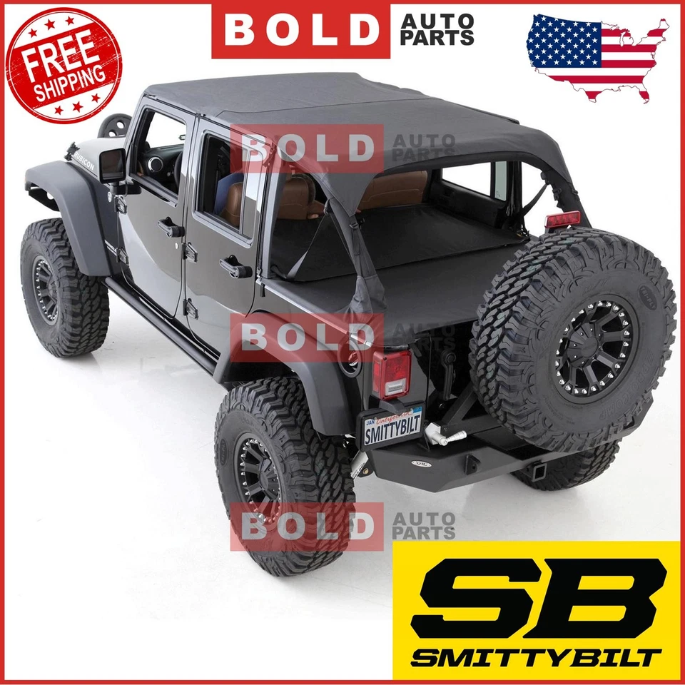 Smittybilt Extended Top Black Diamond para 2010-2018 Jeep Wrangler JK 4 portas - Imagem 2 de 4