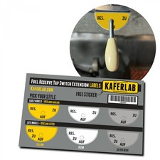 VW Fuel Tap Level Extension Label for Aircooled Beetle, Ghia, T1 T3 Porsche 356