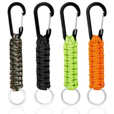 Schl&uuml;sselanh&auml;nger Outdoor Paracord Karabiner Lanyard Rucksack Camping 4 St&uuml;ck