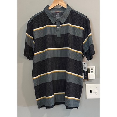 Roark Men's Bless Up Polo Shirt Striped XXL Lightweight Breathable Quick Drying