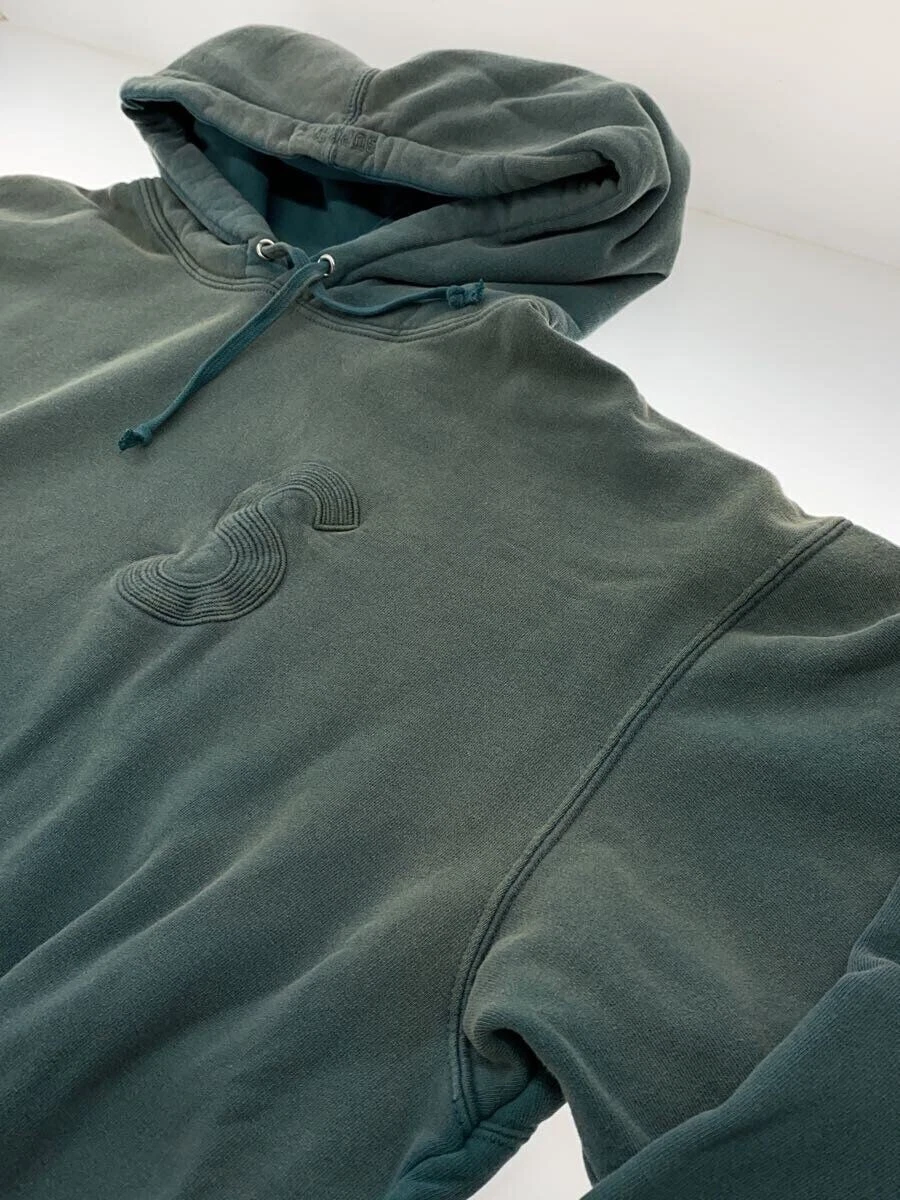 Supreme Felpa con Cappuccio OVERDYED S LOGO FELPA XL COTONE Verde Usata