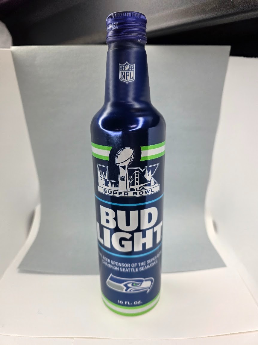 Seattle Seahawks 2026 Super Bowl LX Champions Bud Light Bottle NFL