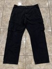 Mens 40X32 WRANGLER Workwear Black Twill Canvas Relaxed baggy Cargo Work Pants — photo 1