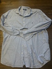 Polo Ralph Lauren Plaid Button Down Shirt Mens XLT Long Sleeve Cotton Preppy