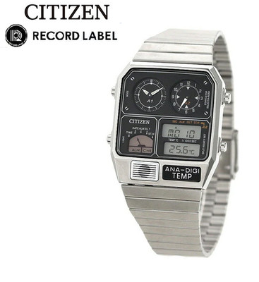 [ Neu] CITIZEN ANA-DIGI TEMP JG2101-78E Silber Analog Digital Herrenuhr