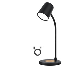 3-in-1 LED Desk Lamp with Bluetooth Speaker and 15W Max Wireless Charger, 360...
