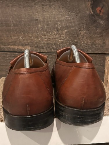 JOHNSTON & MURPHY Cellini Leather Kiltie Loafers w/Tassels Brown. 11.5 - Picture 6 of 10