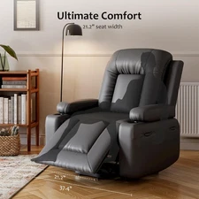 22" Power Lift Recliner Chair,Massage,Heat, Adjustable Reclining Chair,Ergonomic