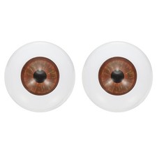 24mm Doll Eyes, 2 Pcs Realistic Acrylic Eyes, Red Brown