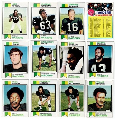 1973 Topps OAKLAND RAIDERS 21 card team set KEN STABLER Rookie ART SHELL vg