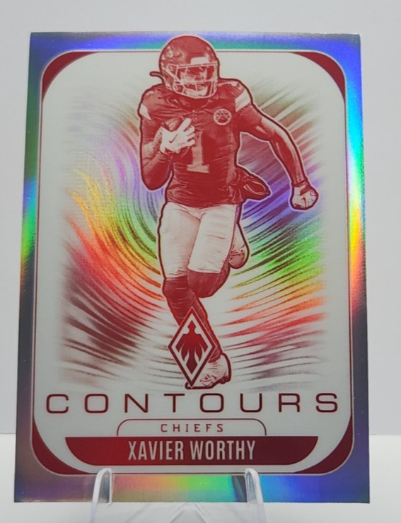 2025 Panini Phoenix - Contours Xavier Worthy #16 Refractor Chiefs