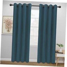 Blackout Curtains for Bedroom, Solid Thermal 52"W x 84"L Pack of 2 Bluestone