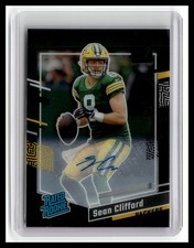 2023 Clearly Donruss Sean Clifford Rated Rookie Autographs Black #82 #/10