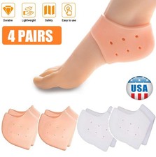 8  Silicone Heel Protectors Breathable Heel Gel Heel Cushions Pads Cracked Heel