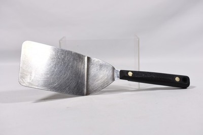 Vtg Flint Arrow Solid Spatula Turner Flipper Black Handle Full Tang READ FLAW