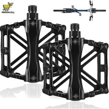 4-spikes rutschfeste Aluminium Pedale für Mountainbikes und Stadträder – Schwarz