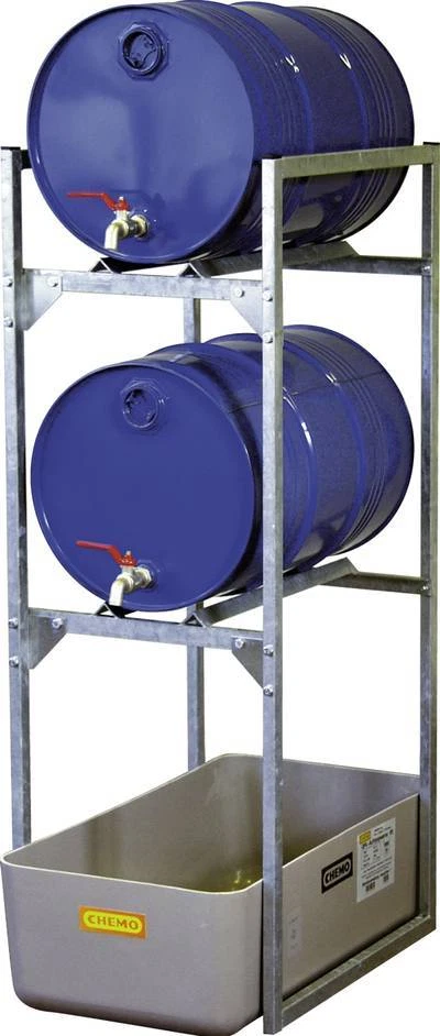 Cemo Fassregal 7081 Fasslager Faßregal für 2x 60 Liter-Fässer mit Auffangwanne