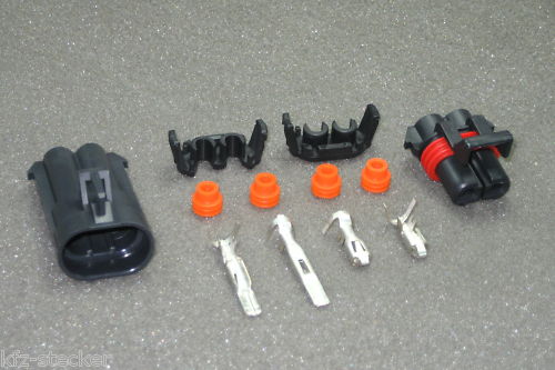 Delphi 480 Steckverbinder 2pol Stecker Buchse Kontakte Komplett set