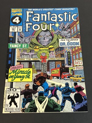 Fantastic Four # 361 Fine Condition 1992 Direct Edition Marvel Comics Dr Doom
