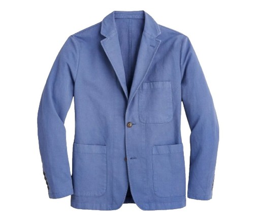 J.Crew Garment-dyed Cotton-Linen Chino Suit Jacket Petrol