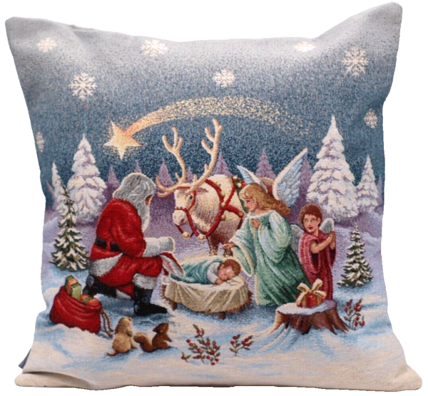 Kissenbezug KissenhüLle 45 X 45 Cm Gobelin-Stoff Weihnachten Hossner Heimtex-image