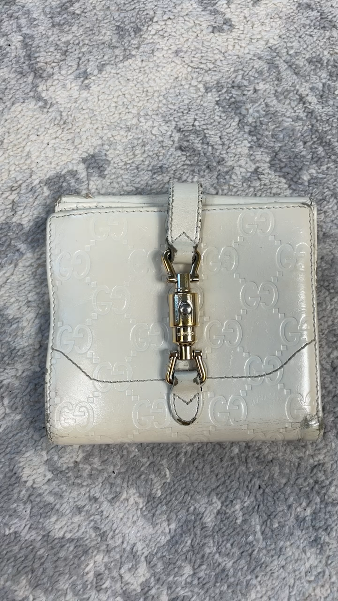 Gucci Guccissima Leather GG Logo Compact Bifold Wallet