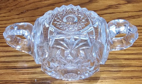 Schöne Waterford Style Kristallschüssel, 6 Zoll Griff zu Griff - Bild 2 von 6