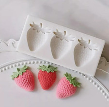 Strawberry Silicone Icing Mould Baking Cake Topping  Sugar craft Fondant Kids UK
