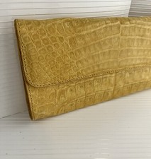 NEW Genuine Alligator Crocodile Leather Evening Envelope Flap Clutch Bag Purse