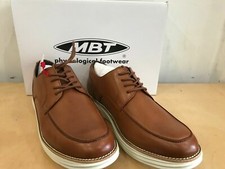 MBT Boston Men's Moc Toe Lace Shoe Dress Premium Leather, Lightweight, 2 color 
