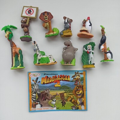 Madagascar 2'' 2008, Kinder Surprise, Full set, NV147-NV158