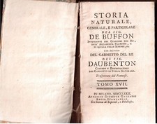 De Buffon-Storia naturale,generale,e particolare -Tomo XVII-Settecentina ( 25577