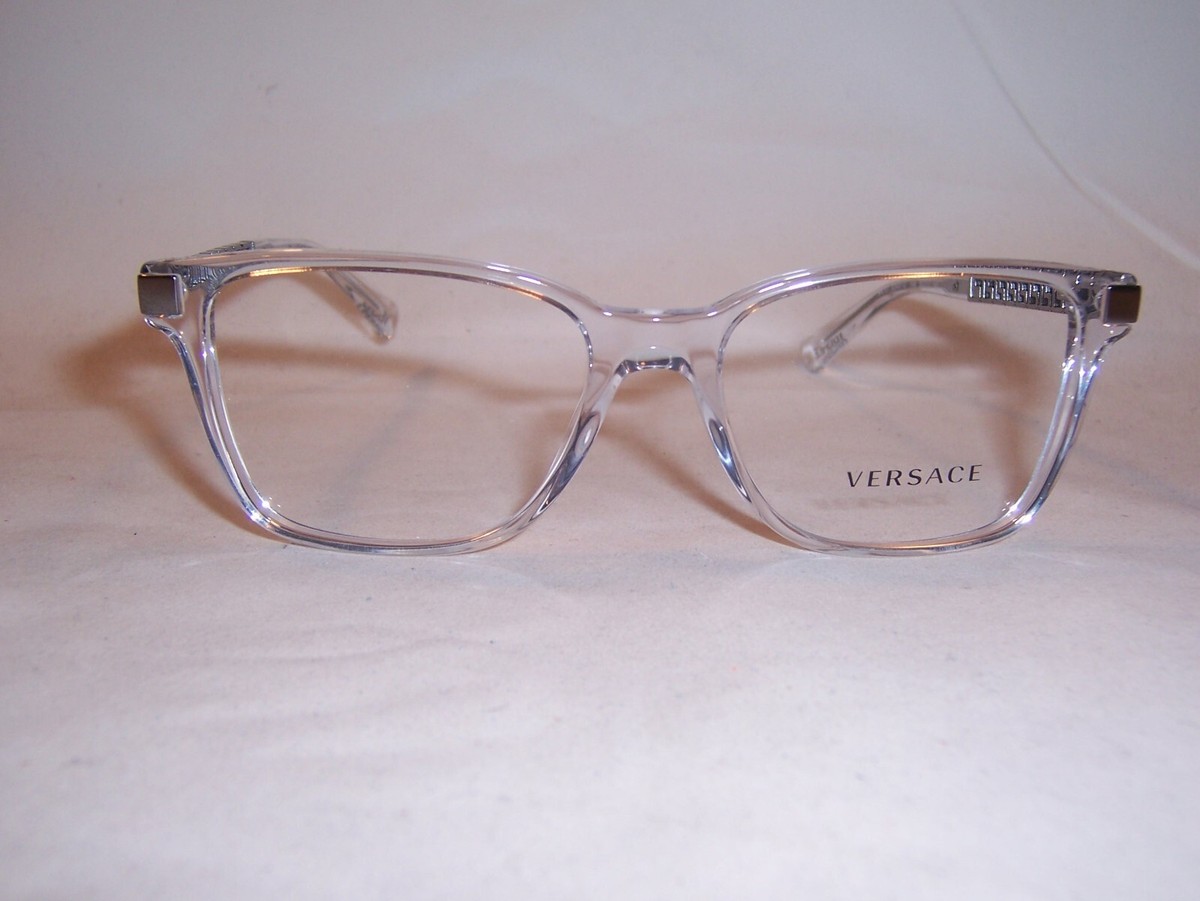NEW VERSACE EYEGLASSES VE3340U 148 CRYSTAL 55mm AUTHENTIC RX 3340