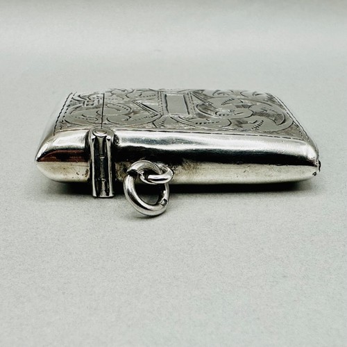 Antique Silver Vesta Case Birmingham 1919 W.J. Myatt & Co. Excellent Condition - Picture 8 of 8