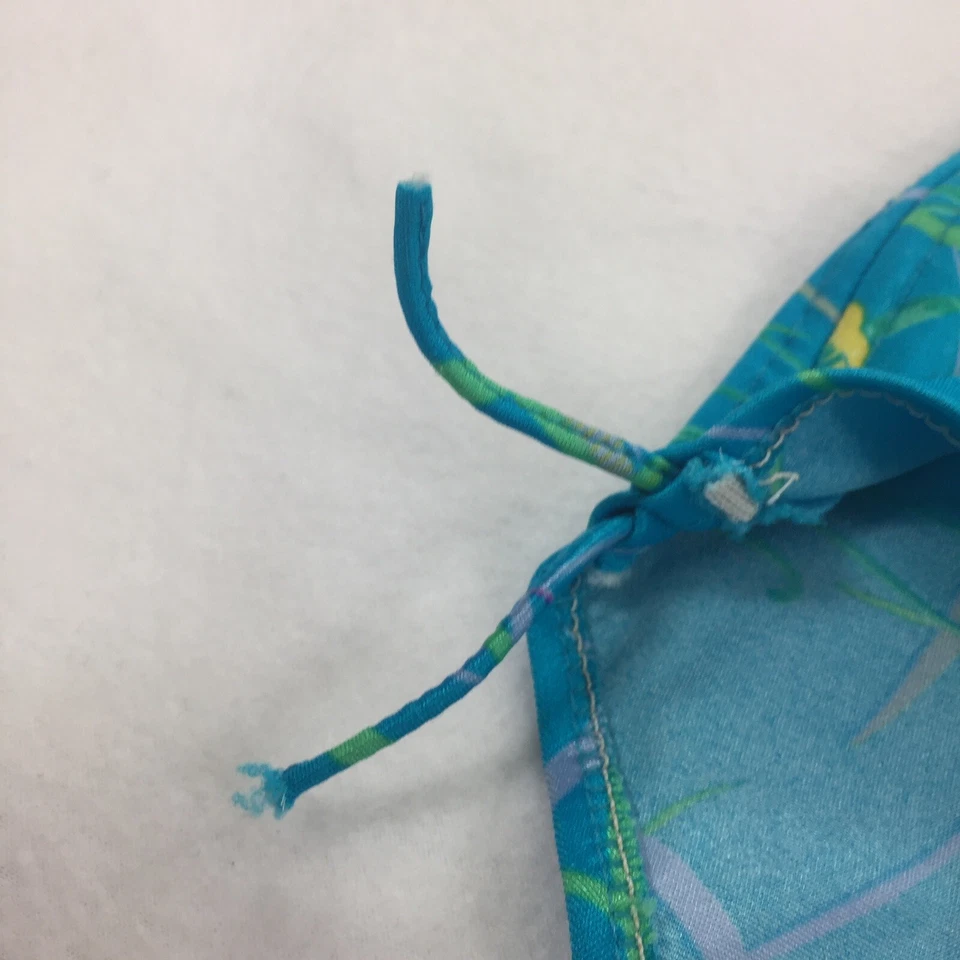 复古 Catalina 热带花卉印花连体泳衣 14 蓝色粉色游泳 XL — 第 4/4 张图片