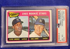 1965 Topps Baseball #226 Jake Gibbs Elvio Jimenez PSA 6 EX-Mint Yankees Rookies