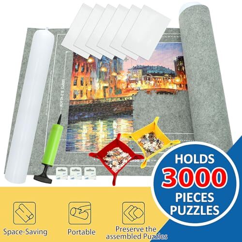 3000PCS Puzzle Mat Roll Up Jigsaw Puzzle Mat Roll Up RollUp