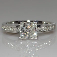 3.25Ct Princess Cut VVS1 Lab Created Diamond Engagement Wedding 925 Silver Ring