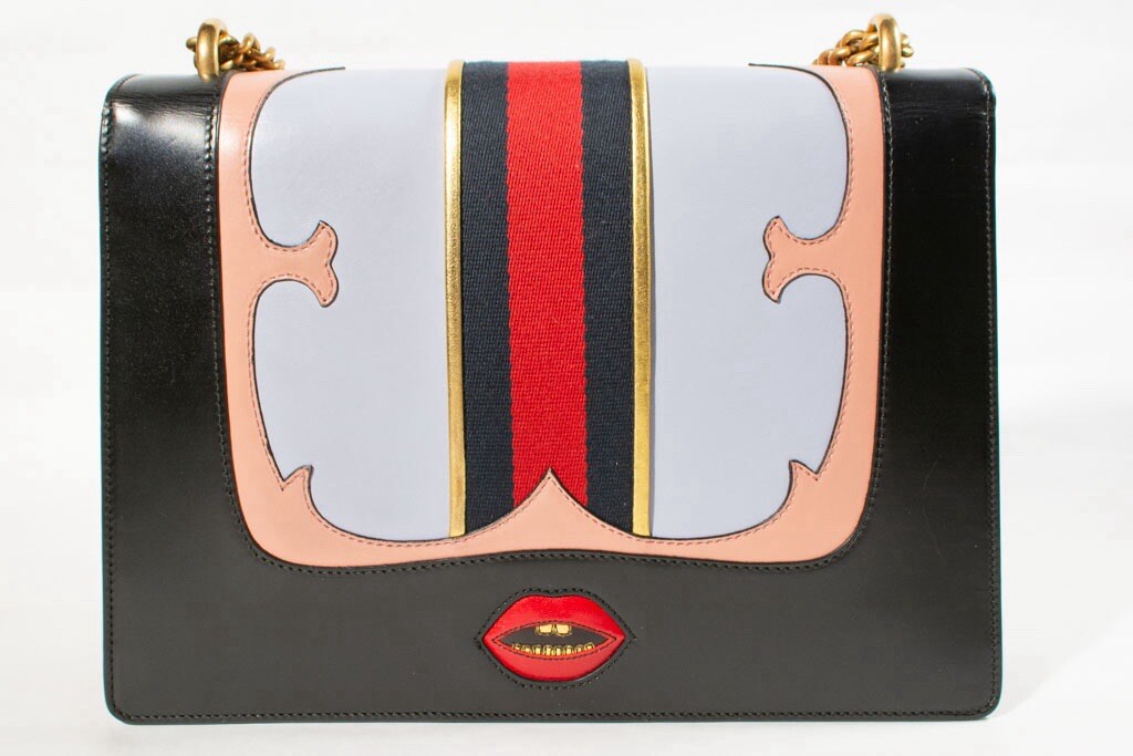 GUCCI • Runway Web Heart GG Marmont Chain Shoulder Bag