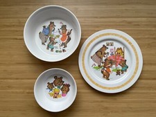 Vintage Oneida Deluxe Goldilocks  3 Bears Melamine Set of 3 - 3258-3243-3119