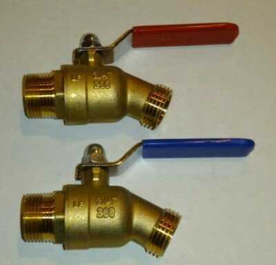 #ad #ad PAIR 3 4quot; Male NPT Full Port Ball Valve Lever Hose Wash Machine Bibb Spigot $30.00