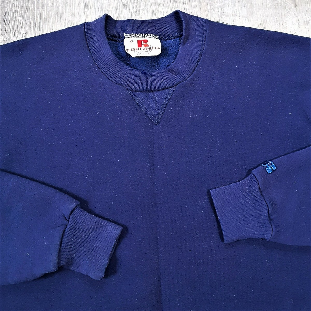 Vintage 70s Russell Athletic Blue Crewneck Sweatshirt 1970s Vintage 70s Russell Athletic Blue Crewneck Sweatshirt 1970s
