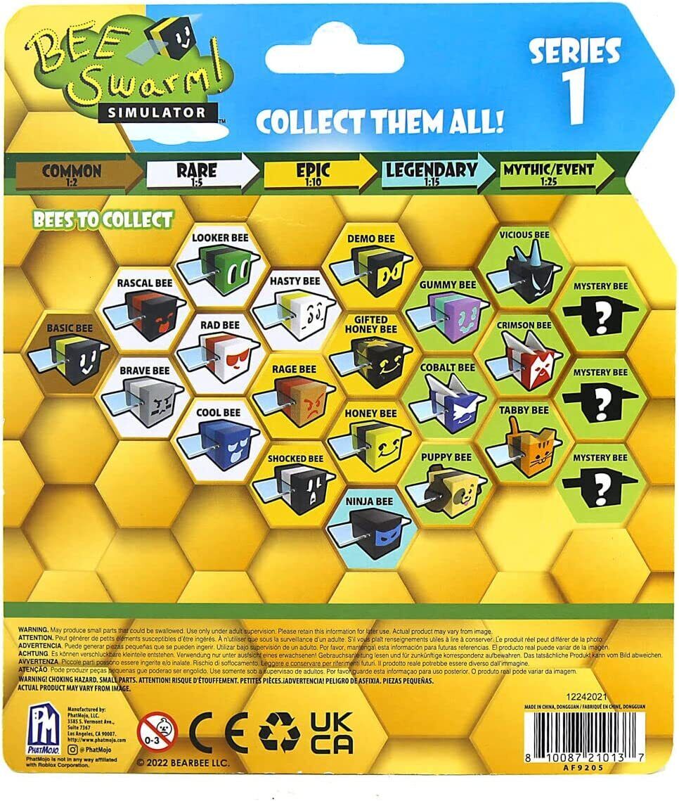 BEE SWARM SIMULATOR RARE 1:5 BRAVE BEE Series 1 Roblox