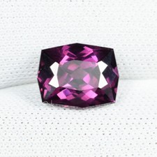 2.26 ct LUSTROUS PURPLE PINK NATURAL RHODOLITE GARNET Fancy Cushion  See Vdo 2sZ