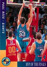 1995 North Melbourne Giants NBL Basketball Futera Finals MVP Card - Paul Rees