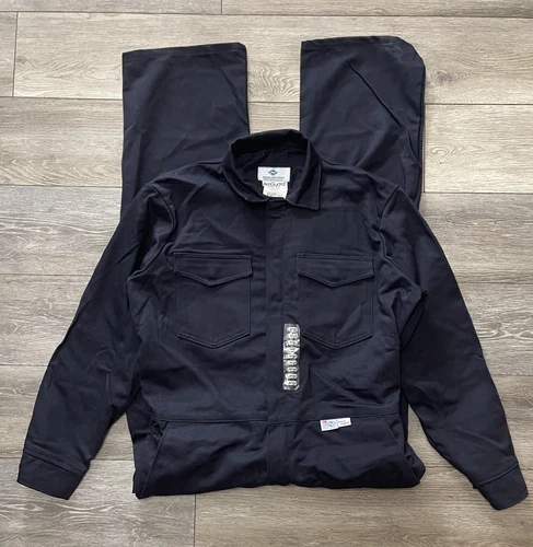 NWOT National Safety Apparel Arc Guard 21 Cal Navy FR Coveralls LARGE C88UWLG30 - product listing photo