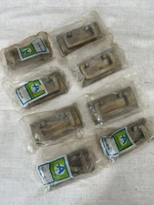 Brass Mid Century MCM Antique Hardware Handle drawer pull 4" cc NOS Lot of 8